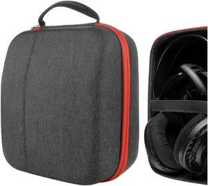 Geekria Shield Headphones Case Compatible with Audio-Technica ATH-R30x, ATH-R50x, ATH-AD700X, ATH-AD900X, Replacement Hard Shell Travel Carrying Bag with Cable Storage (Dark Grey)