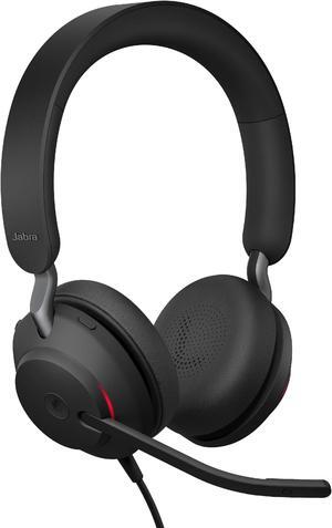 Jabra Evolve2 40 UC Wired Headphones, USB-C, Stereo, Black - Telework Headset for Calls and Music, Enhanced All-Day Comfort, Passive Noise Cancelling Headphones, UC-Optimized with USB-C Connection