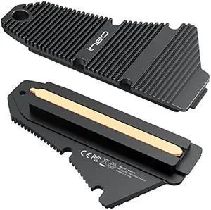 ineo PS5 Dust-Proof Heatsink, M.2 NVME SSD Heatsink for PS5 (not for PS5 Slim) Internal PCIe M.2 NVMe Gaming SSD, Magnesium Aluminum Alloy Designed with Pure Copper Strip [M24]
