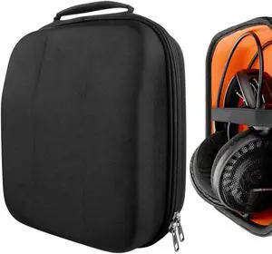 Geekria Shield Headphones Case Compatible with Audio-Technica ATH-R30x, ATH-R50x, ATH-AD900X, ATH-AD500X, ATH-R70X, Replacement Hard Shell Travel Carrying Bag with Cable Storage (Black)
