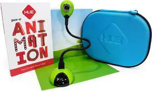 HUE Animation Studio: Complete Stop Motion Kit (Camera, Software, Book) for Windows/macOS (Green) with Carry Case