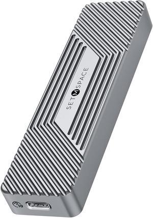 SETMSPACE M.2 Enclosure, 10 Gbps NVMe Enclosure and 6Gbps NGFF SATA Enclosure, PCIe M-Key(B+M Key), USB3.1 Gen2 with 5.9in Cable Support UASP for SSDs 2230,2242,2260,2280