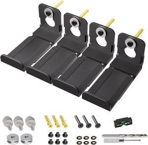 AENTGIU (2 Set) Sound Bar Wall Mount Bracket, Universal Speaker Mounting Shelf Adjustable (3.4"-5.8") for Samsung, Vizio, Lg, Sony, JBL, Bose Soundbars with Hardware Kit
