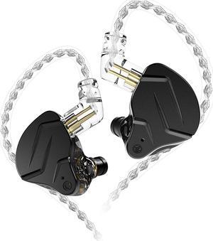 FEDAI KZ ZSN PRO X IEM in Ear Monitors Earphones,1BA+1DD Hybrid Metal Earphones HiFi in-Ear Monitor Wired Earbuds with Detachable 2Pin Cable, Zin Alloy Panel in-Ear Headphones(No Mic, Black)