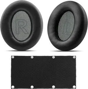 GVOEARS Replacement Earpad Cushion + Headband Cover for Anker Q20/30 Headphones/Headband Cushion/Headband Protector Easy DIY Installation(Black)