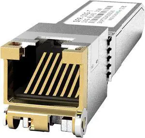 10GBASE-T SFP+ RJ45 Copper Transceiver Module, Multi-Rate 1.25G/2.5G/5G/10G up to 30m - Compatible with TP-Link, Cisco SFP-10G-T-S, Ubiquiti UF-RJ45-10G, Netgear, Broadcom, Mikrotik and More