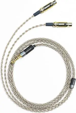 GUCraftsman 6N Single Crystal Silver Upgrade Headphones Cable 4Pin XLR/2.5mm/4.4mm Balanec Headphone Upgrade Cables for AUDEZE LCX-X LCD-XC LCD2 LCD3 LCD4 MEZE EMPYREAN MEZE Elite (4Pin XLR)