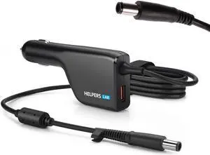 Helpers Lab Laptop Car Charger with USB QC3.0 for HP Pavilion Compaq Presario Envy Elitebook ProBook 19V 4.74A 90W 18.5V 3.5A 65W