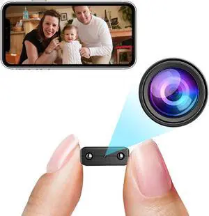 Smallest WiFi Spy Camera,Wireless Hidden Camera,HD1080P WiFi Security Camera,Portable Vdeo Surveillance with Night Vision,Motion Detection,Cloud Storage,Remote Viewing for Security with iOS Android