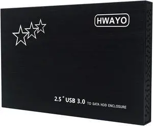 HWAYO 500GB External Hard Drive Portable 2.5'' Ultra Slim HDD Storage USB 3.0 for PC, Laptop, Mac, Chromebook, Xbox One (Black)
