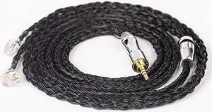 keephifi 24 Core TFZ Earphone Cable-KBEAR [Show] Upgrade Cable, 5N OFC Silver Plated Cable, IEM Detachable Cable with2.5mm Plug, Suit for Live-X Live-1 T2 King-PRO and TFZ Series (TFZ2.5, Black)