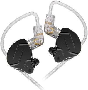 keephifi KZ ZSN Pro X in Ear Monitor 1BA+1DD HIFI IEM Earphones,Noise Cancelling Wired Earbuds Rich Bass Stereo Metal Headphones in Ear Earbuds with Detachable Cable for Audiophiles (Black,No Mic)