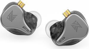 KZ x HBB DQ6S in-ear Monitors Made for Music Lovers Wired headset/headphones Detachable earphone HIFI noise-canceling earbuds (Gray (without mic))