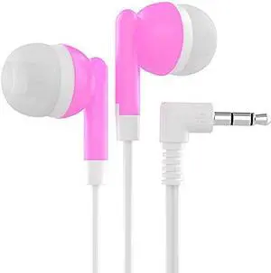 Maeline Bulk Earbuds with 3.5 mm Headphone Plug - 30 Pack - Pink