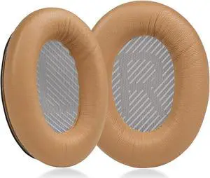MOLGRIA Lambskin Ear Pads Cushion, Replacement Sheepskin Earpads for Bose Quiet Comfort QC 35 II QC35 QC35ii QC15 QC25 QC2 AE2 SoundLink SoundTrue Headphones(Tan