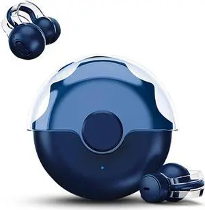 Mosonnytee open ear headphones wireless bluetooth clip on wireless earbuds bluetooth workout headphones for men, 56Hrs charging case IPX5 waterproof wireless earbuds running for iPhone (Blue)