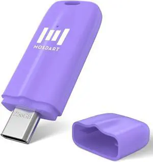 MOSDART 256GB Fast USB C Flash Drive - OTG USB 3.1 Type-C Thumb Drive Memory Stick for USB-C Android Phones, iPhone 15, MacBook, iPad, Windows Laptop with USB C port, Purple