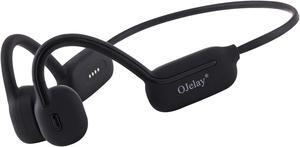 OJelay Bone Conduction Headphones, IPX8 Waterproof Wireless Sport Earphone, Internal 32G Memory MP3 Music Player, Open-Ear Buletooth 5.3 Water Resistant Headphone, for Swimming, Running