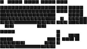 Ranked Blank Premium Keycap Set | 1.4 mm Thick PBT | Cherry Profile for Mechanical Keyboard (Black, 139 Keys)