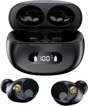 Wireless Earphones Earbuds,TWS Bluetooth 5.2 Headphones,Fingerprint Touch, Comfortable Fit for Sports, Ultra-Long Play Time, IPX7 Waterproof, Hi-Fi Earphones for Bluetooth Devices(Auto Connect)