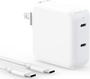 Charger for MacBook Air MacBook Pro 13 14 15 16 inch 2024 2023 2022 2021 2020 2019, M1 M2 M3, iPad Pro Air Mini, iPhone 15 Pro Max Plus, 67W Dual Port USB C Power Adapter, 6.6FT USB-C Charging Cable