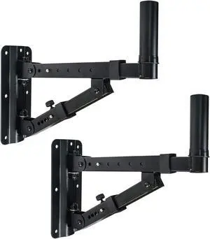 Sound Town 2-Pack Adjustable Wall Mount Speaker Brackets with 180-degree Swivel (STWSD-048B)