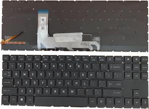 Laptop Replacement US Layout White Backlight Keyboard for HP OMEN 15 2020 15-EK 15-EN 15-EK0019NR 15-EN0010CA 15-EN0013DX 15-EN0023DX 0023dx 1013DX ek1016tx ek1000 ek0018 TPN-Q238 TPN-Q236 V193446CS1