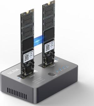 M.2 NVME/SATA Duplicator, Dual-Bay Offline Clone M.2 NVME/SATA SSD Cloner,USB3.2 Gen2*2 20Gbps M.2 Cloner for SSD Size 2230/2242/2260/2280/22110