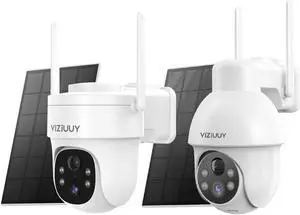 VIZIUUY 3MP Solar Security Cameras Wireless Outdoor and 5MP Security Cameras Wireless Outdoor