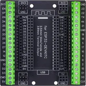 whiteeeen for ESP32 Super Breakout Board 3.81mm / 0.15" Terminal GPIO Expansion Board 3 Types Outputs for ESP32-DevKitC ESP-WROOM-32 Block PCB