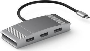 WJESOG USB C to 3 DisplayPort Splitter,Type C Multi Monitor 3 Port Support Dual 4K@60Hz or One 4K@60Hz and Two 4K@30Hz Compatible Windows and Mac OS