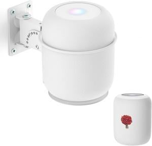 Adjustable Speaker Mount for Homepod 2 Wall Mount Bracket with Dust-proof Cover for Homepod 2nd Mount - Speaker Mount for Homepod 2nd Gen Shelf, White