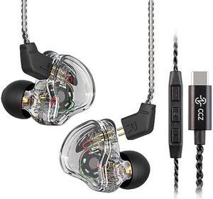CCZ Melody Wired Type C Headphones for Samsung Galaxy s23 s22 s21 s20 ultra, USB C Headphones for iPad/ipad Pro/Oneplus Wired USB c Earbuds in ear Monitors Earphones with 1BA 1DD Crisp Clear Sound