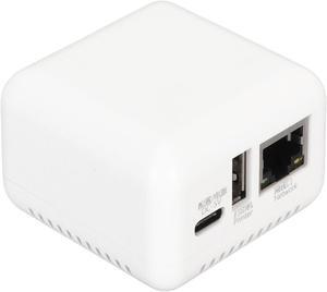 Print Server, USB 2.0 256GB Network LAN Print Share Computer Networking Print Server, for for Android for Linux 3.4 (US Plug)
