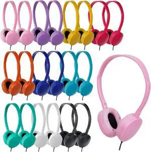 ZNXZXP Kids Headphones Bulk for Classroom School 20 Pack,Wholesale Wired Headphones for Kids Student Boys Girls Adults 3.5mm Jack for Chromebook Computer (10 Colors)