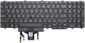 New Keyboard Replacement for Latitude 5500 5501 2019 (Not for Old E5500 or E5550) Precision 3540 3541 2019 US Backlit Pointer MMH7V 0MMH7V No Frame