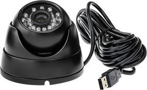ELP Aluminum Dome USB Camera Night Vision HD Webcam IR Infrared PC Camera 1.3megapixel USB Security Camera CCTV Home Surveillance Industrial Web Camera Waterproof Outdoor Low Light Camera for Computer