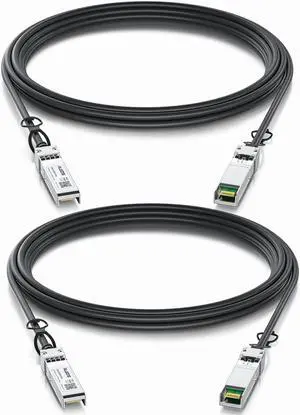 2-Pack 3m/9.84ft 10G Direct Attach Copper Cable, SFP+ Passive Twinax DAC Cable for Cisco SFP-H10GB-CU3M, Ubiquiti, Arista, D-Link, Intel, Meraki, Mikrotik, Netgear, TP-Link etc.