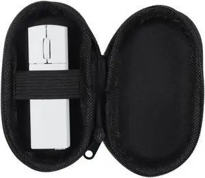 Ultra Small Bluetooth Wireless Mouse, Dual Mode (BT+2.4G) Noiseless Rechargeable Mouse (with Mouse Case), 1200 DPI Slim and Portable Mini Travel Cordless Mouse for PC Computer Laptop (White)