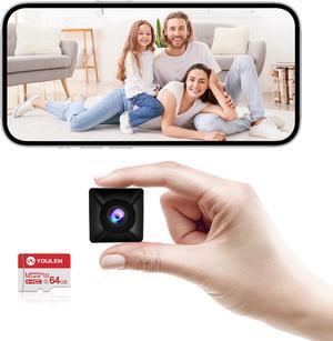 BEEDMXU New Home HD Full Color Night Vision Mini Surveillance Camera Spy Hidden Wireless WiFi Security Camera for Home Office Car Indoor Security Camera