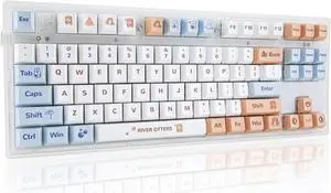 BowJian Custom Keycaps 140 Keys Keycap Kit PBT Keycaps Set Cherry Profile Keycaps & Dye Sublimation Keycaps for 61/64/87/100/104/108 Cherry Mx Switches ANSI Layout Mechanical Keyboard (Minase)