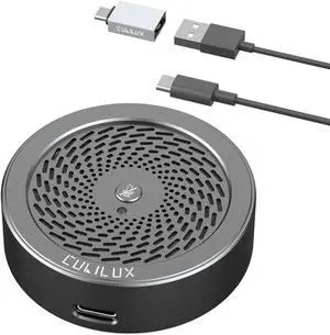 Cubilux USB Conference Microphone, USB Desktop MIC for Video Meeting, Skype, Zoom, Teams, USB Portable Table Top Omnidirectional Microphone for PC Laptop MacBook, 10 Feet