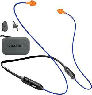 Cuzabe Bluetooth Earplug Headphones, 29dB Noise Reduction Earbuds for Work, Neckband Wireless Earplugs Earphones with 30 Hour Battery, IPX5 Sweatproof, OSHA Compliant for Industrial Safety