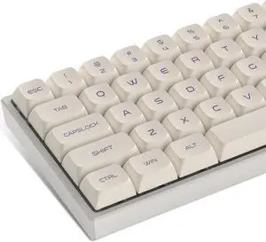 dagaladoo Milky White keycap set,134key PBT Keycaps Dye-Sublimation XDA Profile Keycaps for Gateron MX Switches Mechanical Keyboard (Beige,only keycaps)