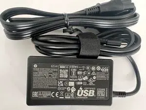 Original Replacement HP L67440-001- 65W 20V 3.25A USB-C AC Adapter for HP EliteBook x360, P/N: L65505-003, L67440-001, TPN-DA20.