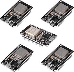 5PCS ESP32 ESP-32S WiFi Development Board NodeMCU ESP-WROOM-32 Microcontroller 2.4GHz Dual-Core WiFi Bluetooth Processor Integrated Chip CP2102