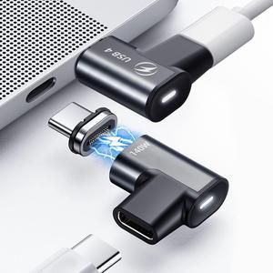 DuHeSin USB Type C Magnetic Adapter, (2 Pack) Magnetic USB C Adapter 24 Pin with PD 140w USB4 20Gbps Data Transfer 8K 60Hz for MacBook Pro/Air, Steam Deck, Quest 2, RoG Ally and More Type C Devices