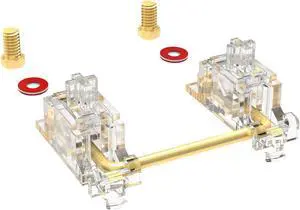 DUROCK Stabilizer V3, Screw in Stabilizers with 2u 6.25u 7u Wires, PCB Mount Keyboard Stabilizers for Mechanical Keyboards (V3 Clear 100% Kit)