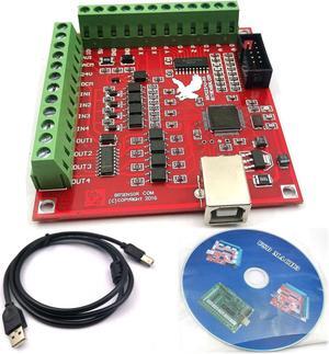 FainWan Mach3 USB Interface Board USB CNC Controller 4 Axis Motion Control Card Interface Breakout Board Compatible with Stepper Motor Driver