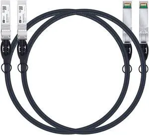H!Fiber 2 Pack SFP+ Cable, 10G SFP+ DAC, 2M(6.6ft), Passive Direct Attach Copper Twinax Cable for Cisco SFP-H10GB-CU2M, Ubiquiti UniFi UC-DAC-SFP+, Meraki, Mikrotik, Intel, Fortinet, Netgear